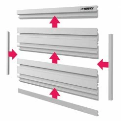 Husky Garage Slat Wall Starter Kit (8-Piece) -ToolHub Shop white husky slatwall panels 80235hwsk c3 1000