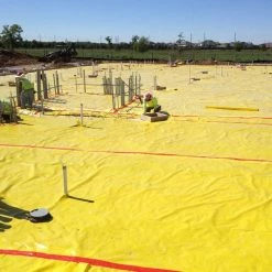 Husky 14 ft. x 140 ft. 15 mil Yellow Guard Vapor Barrier -ToolHub Shop yellows golds husky plastic sheeting cfyg1514 140y 4f 1000