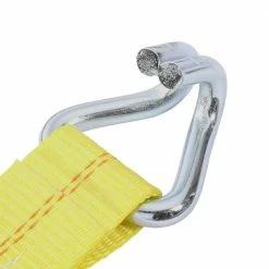Husky 27 ft. x 2 in. Heavy-Duty Ratchet Tie-Down Strap with J Hook -ToolHub Shop yellows golds husky ratchet straps fh0843 66 1000