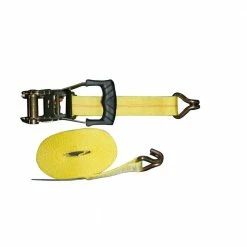 Husky 27 ft. x 2 in. Heavy-Duty Ratchet Tie-Down Strap with J Hook -ToolHub Shop yellows golds husky ratchet straps fh0843 c3 1000