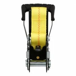 Husky 2 in. x 27 ft. Heavy-Duty Ratchet Tie-Down Strap with Flat Hooks -ToolHub Shop yellows golds husky ratchet straps fh0850 1d 1000