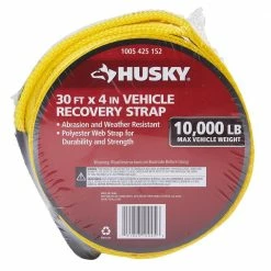 Husky 4 in. x 30 ft. Recovery Strap -ToolHub Shop yellows golds husky tie down hardware accessories 54502 e1 1000